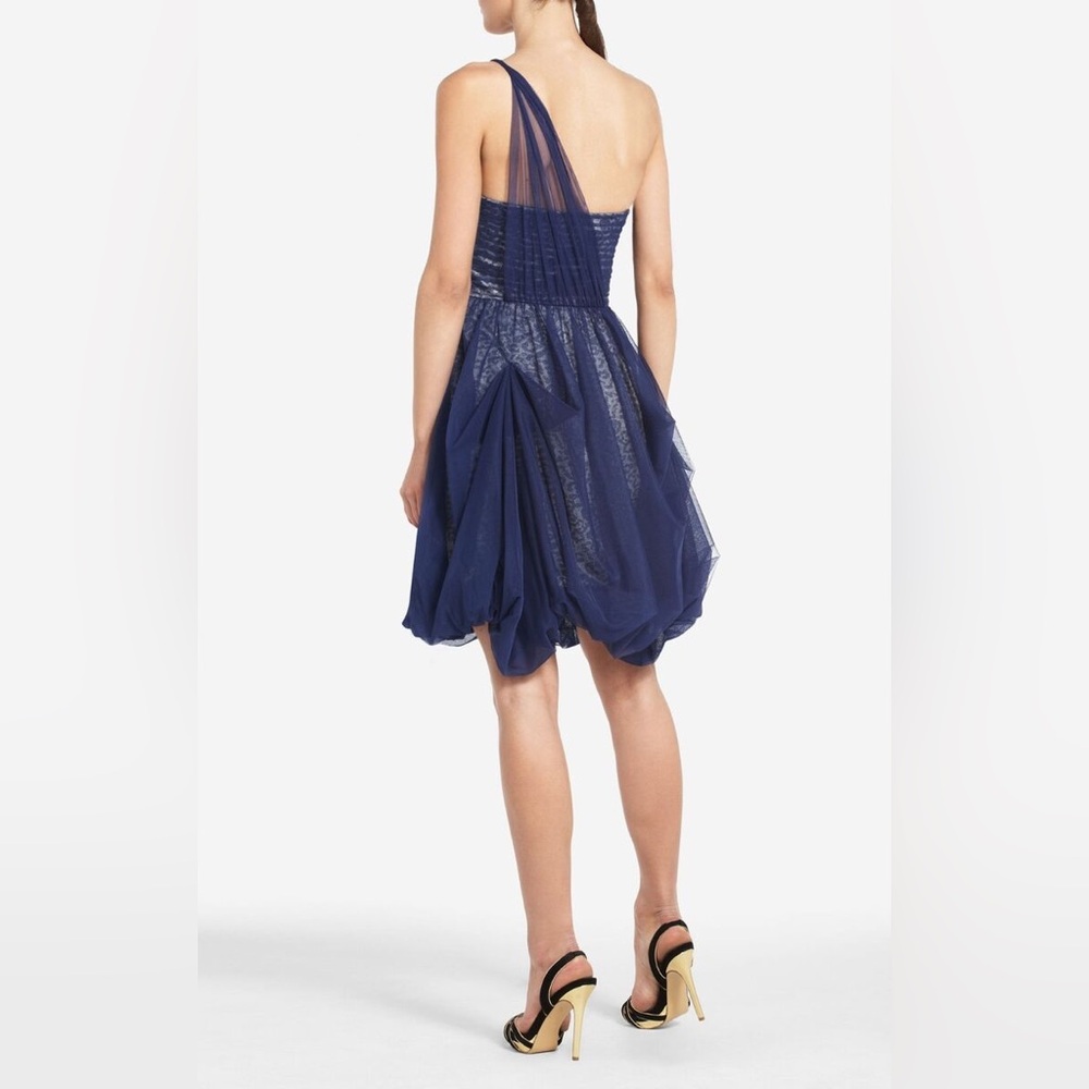 BCBGMAXAZRIA Dark Cobalt “Roe” One-Shoulder Dress | Size 2 | New Without Tags - Picture 3 of 15